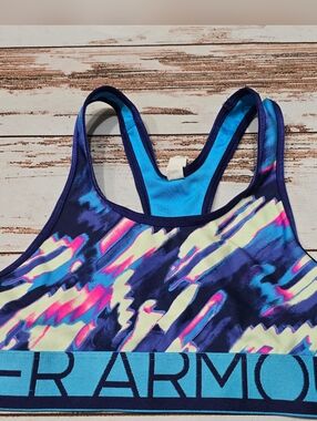 Under Armour Sports Bra Girls M Blue Purple